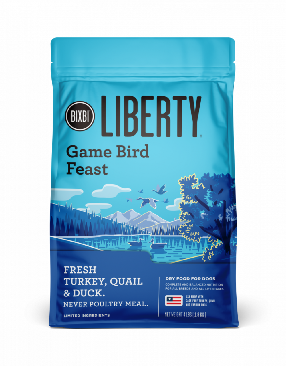 Bixbi Liberty Gamebird Feast Kibble Dog Food