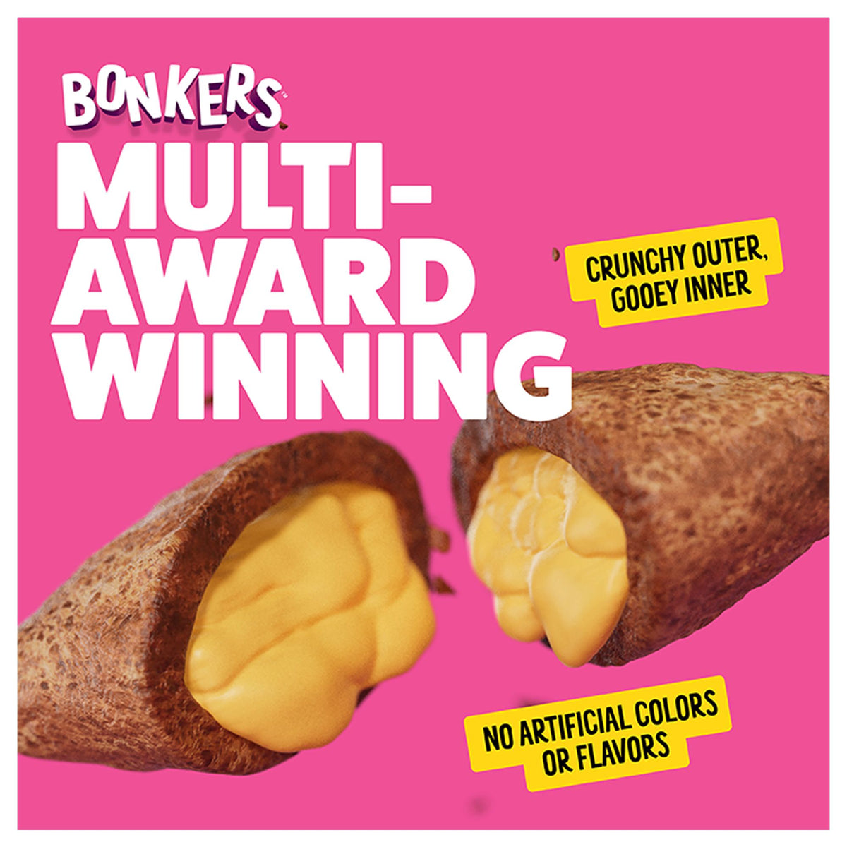 Bonkers™ Crunchy Cat Treats - Catnip, Chick 'N' Cheddar