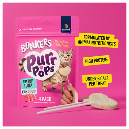 Bonkers Purr Pops Lickable Cat Treats - Variety Pack, Catnip & Chicken