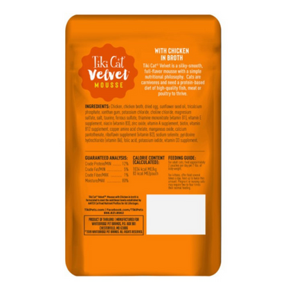 Tiki Cat Velvet Mousse Chicken Wet Cat Food Pouches