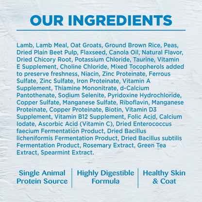 Wellness Simple Natural Limited Ingredient Diet Lamb and Oatmeal Recipe Dry Dog Food