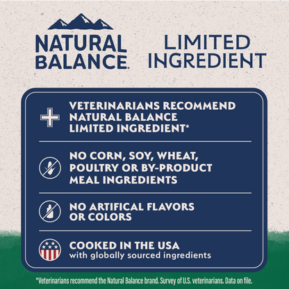 Natural Balance Limited Ingredient Dry Dog Food, Lamb & Brown Rice Small Breed Bites Recipe