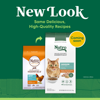 Nutro Wholesome Essentials Indoor Chicken and Brown Rice Recipe Adult  Dry Cat Food