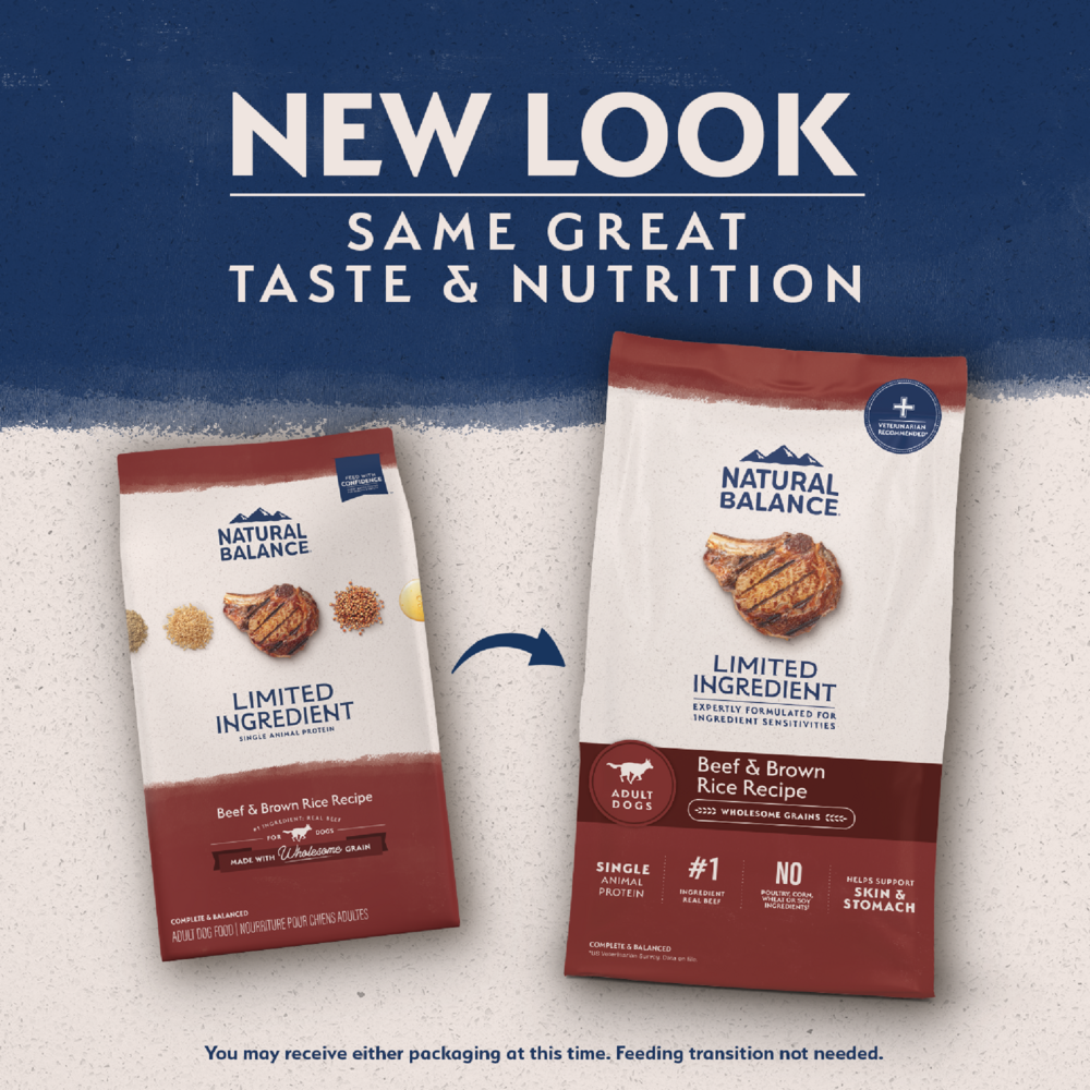 Natural Balance Limited Ingredient Dry Dog Food, Beef & Brown Rice Recipe