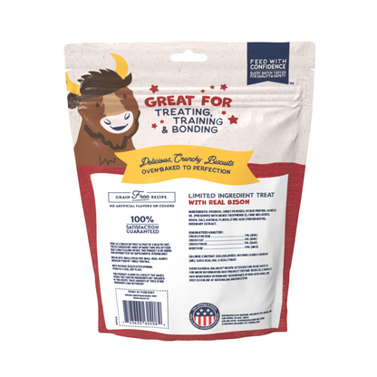 Natural Balance Rewards Crunchy Biscuits Dog Treats for Small Breeds with Real Bison