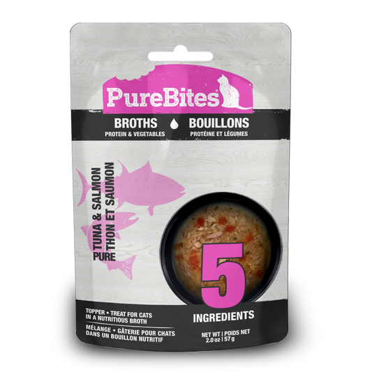 PureBites Broths Tuna, Salmon & Vegetables Cat Treat/Topper